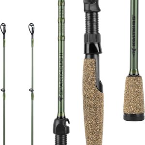 KastKing Spartacus II Fishing Rods - IM6 Graphite Blanks Casting & Spinning Rods, 2-Piece Rods with Extra Tip Section, PTS Power Transition System, KastFlex Technology, Rubber Cork Handle